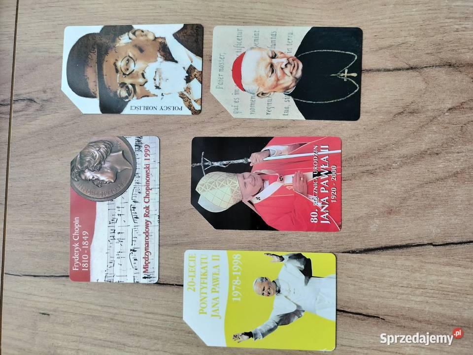 Karty telefoniczne PapieżChopin nobliści 2 zachodniopomorskie