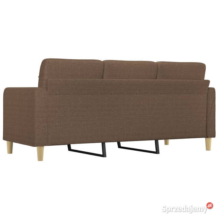 Sofa 3osobowa brązowa 180 tapicerowana tkaniną Warszawa