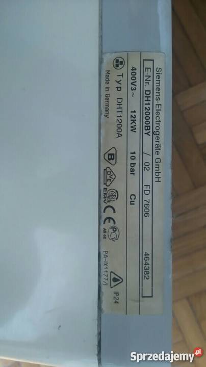 Elektryczny przepływowy podgrzewacz wody SIEMENS wielkopolskie Gniezno sprzedam