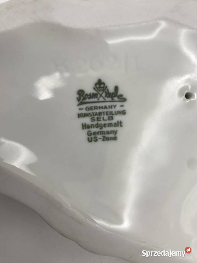 Porcelanowa figura Lężący pies Rosenthal Selb ok Porcelana i szkło Poznań
