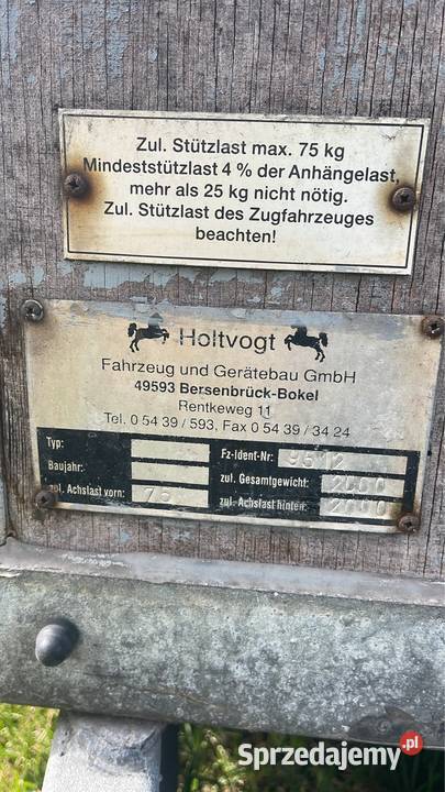Przyczepa do przewozu zwierząt DMC 2000 Skarżysko-Kamienna