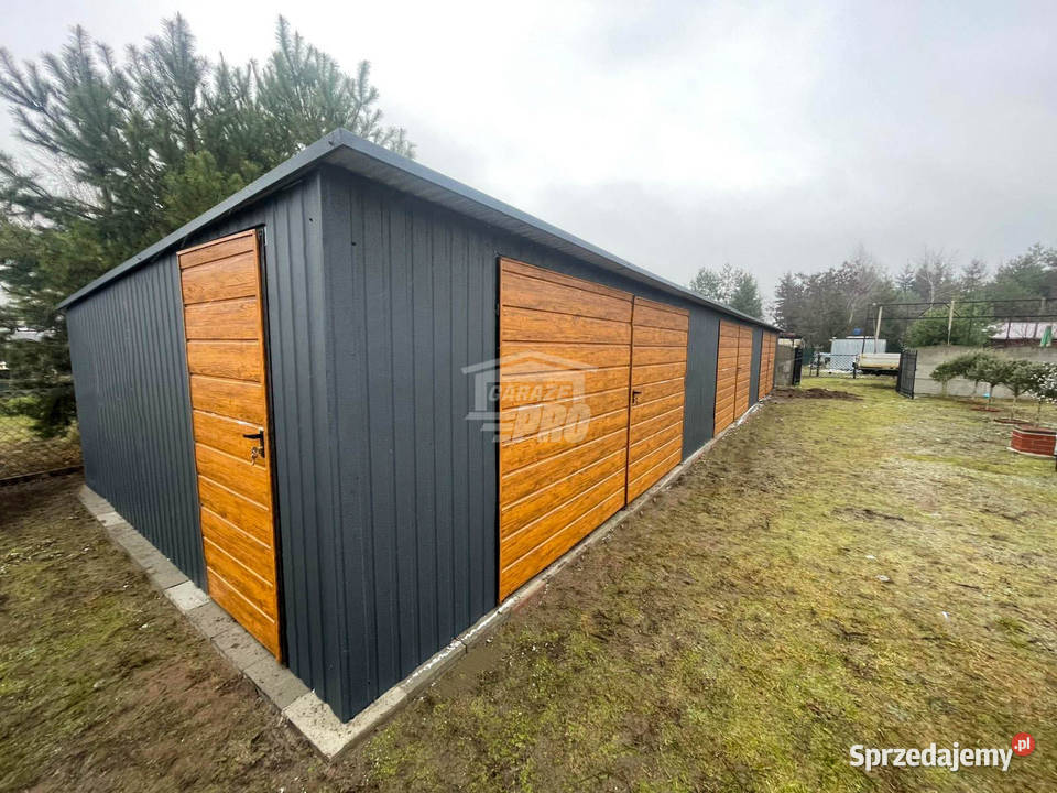 Rząd garaży Garaż blaszany 18x5m 3x brama Ciechanów sprzedam