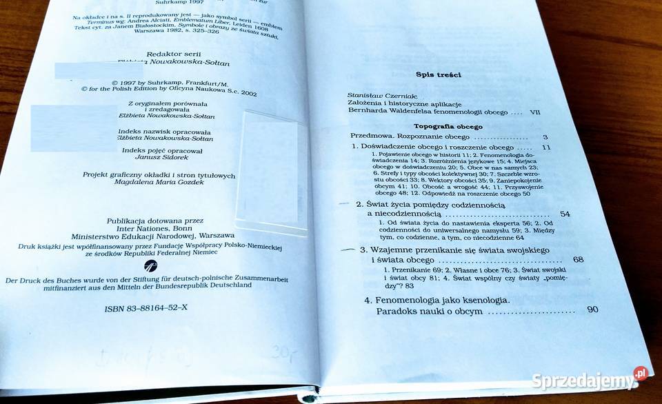 Topografia obcego studia z fenomenologii obcego religia i etyka Gdańsk sprzedam