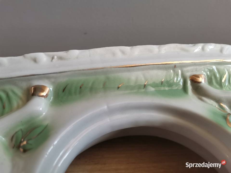 Stara porcelanowa oprawa obudowa zegara Katowice