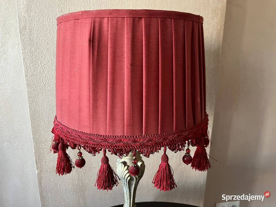 Elegancka lampa stołowa czerwona Pszczyna sprzedam