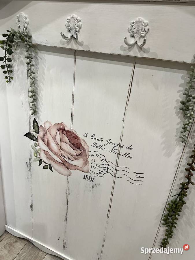 Wieszak dębowy garderoba shabby chic Żary sprzedam