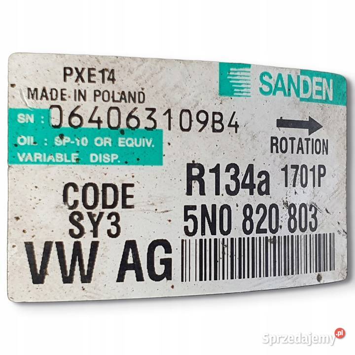 SPRĘŻARKA KLIMATYZACJI VW Passat B6 20 TDI Chełm