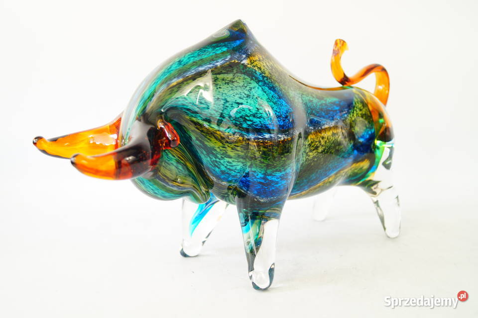 Figura szklana Murano style Byk byczek Wall wielkopolskie Gizałki sprzedam