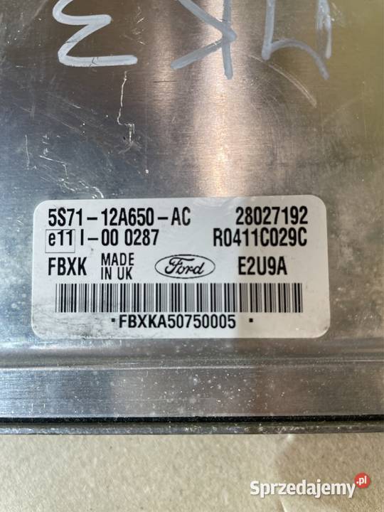 Komputer silnika 5S7112A650AC Ford mondeo mk3 komputery Szczecin