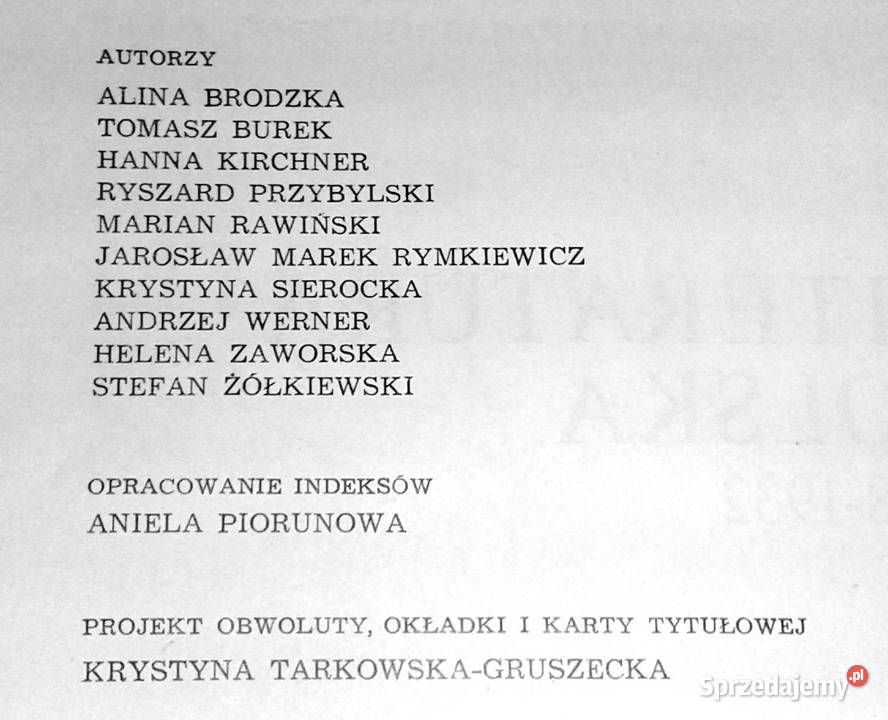 Literatura Polska 19181975 Tom 1 19181932 Praca Chełm