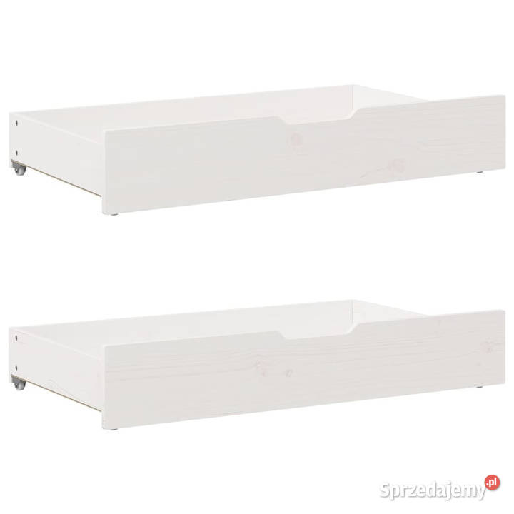 Szuflady pod łóżko 2 białe 95x55x16 drewno Warszawa