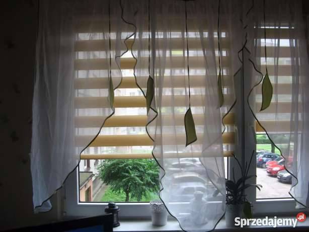 Nowa firanka liście zielona obszycia Warszawa