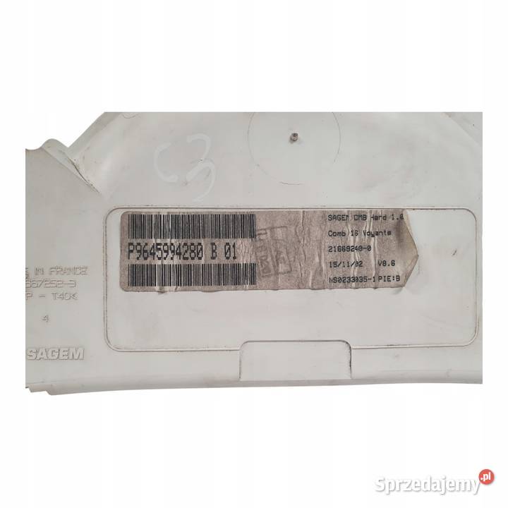 LICZNIK ZEGARY P9645994280 Citroen C3 I C2 11 14 lubelskie Chełm