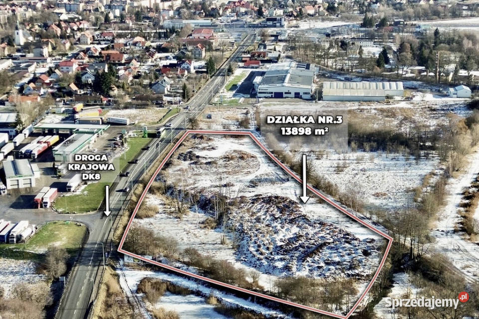 Inwestycyjna działka granicy CZ 0m Grunty i działki