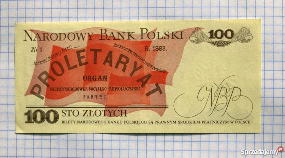 BANKNOT 100 ZŁOTYCH 1986 POLSKA LUDWIK WARYŃSKI Piszczac