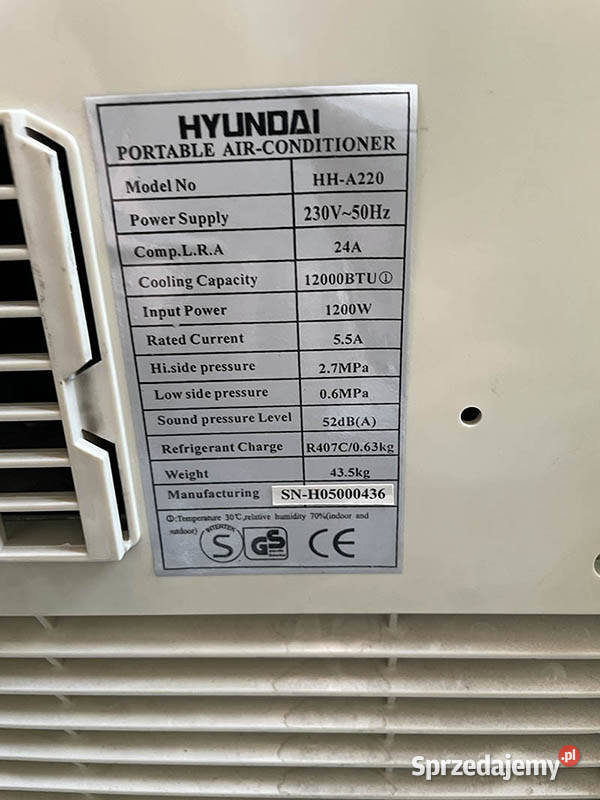 HYUNDAI klimatyzator HHA220 Kielce sprzedam