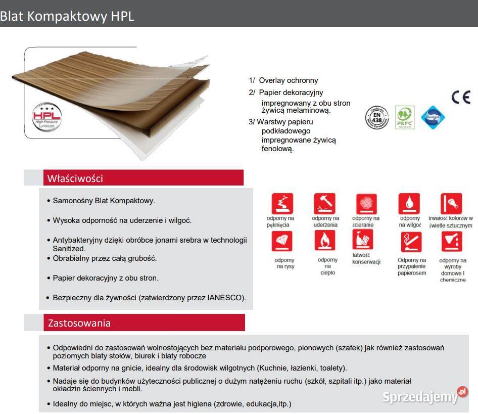 Blaty HPL blaty kompaktowe HPL Service mazowieckie Ołtarzew sprzedam