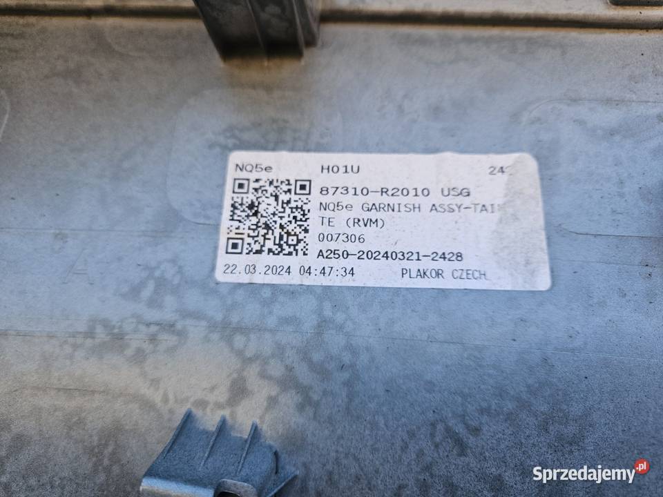 KIA SPORTAGE V 5 BLENDA KLAPY BAGAŻNIKA TYŁ Międzychód