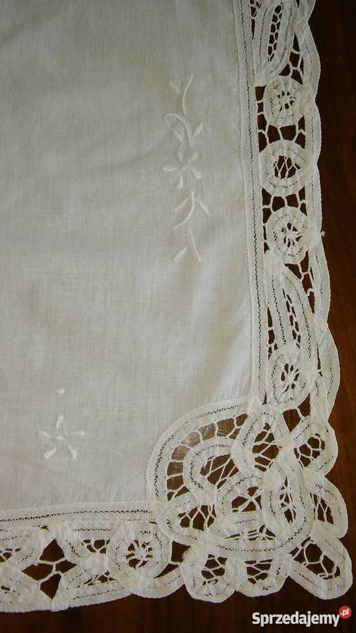 haft koronka brukselska serwetka serweta cudna biały Gdańsk sprzedam