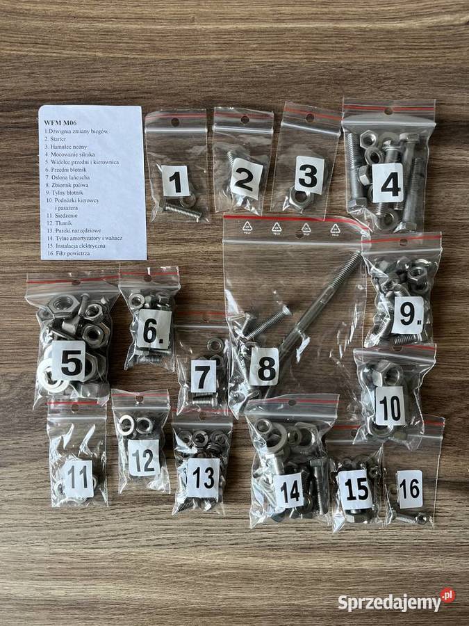 NOWY zestaw komplet śrub śruby NIERDZEWNE WFM Bielsko-Biała