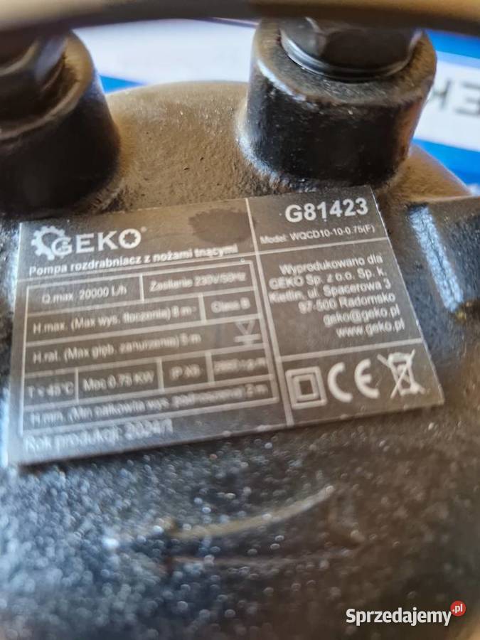 Pompa rozdrabniacz z nożami tnącymi Geko G81423