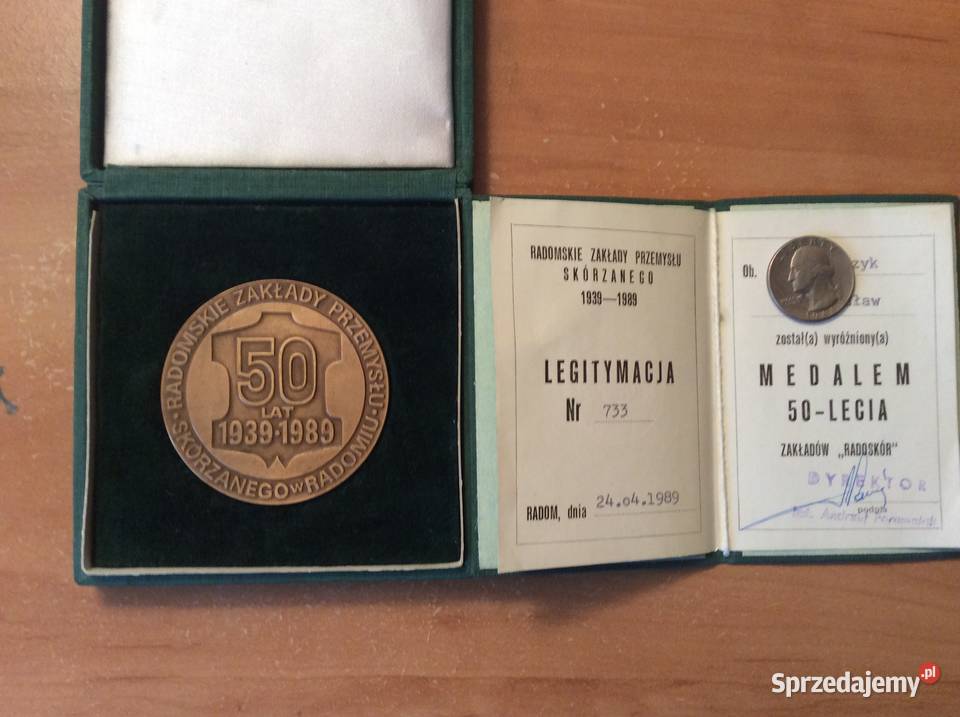 Medal odznaczenia 50lecie RZPS Numizmatyka mazowieckie Zielonka