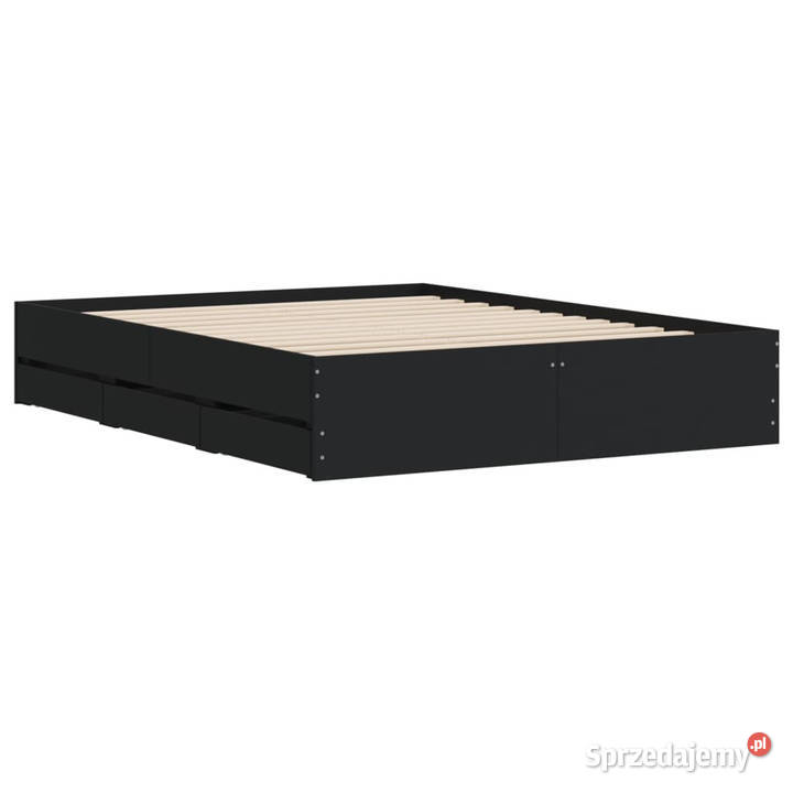 Rama łóżka z szufladami czarna 140x200 WM3207274 mazowieckie Warszawa