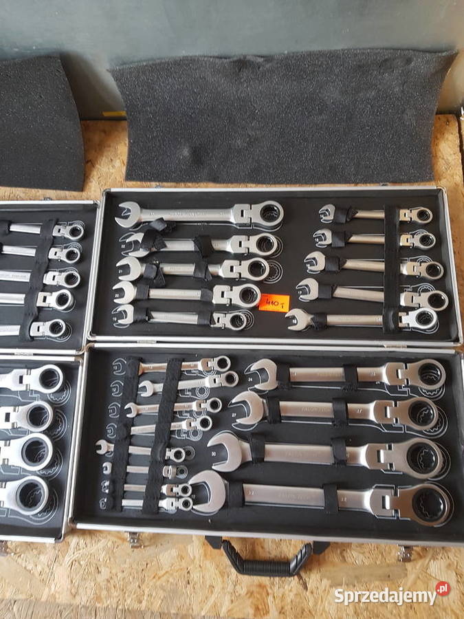 Klucze płaskooczkowe z grzechotką 72 zęby CrV Głogowa