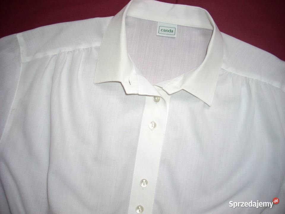Canda CA Biała Gładka Koszula Bluzka 44 46