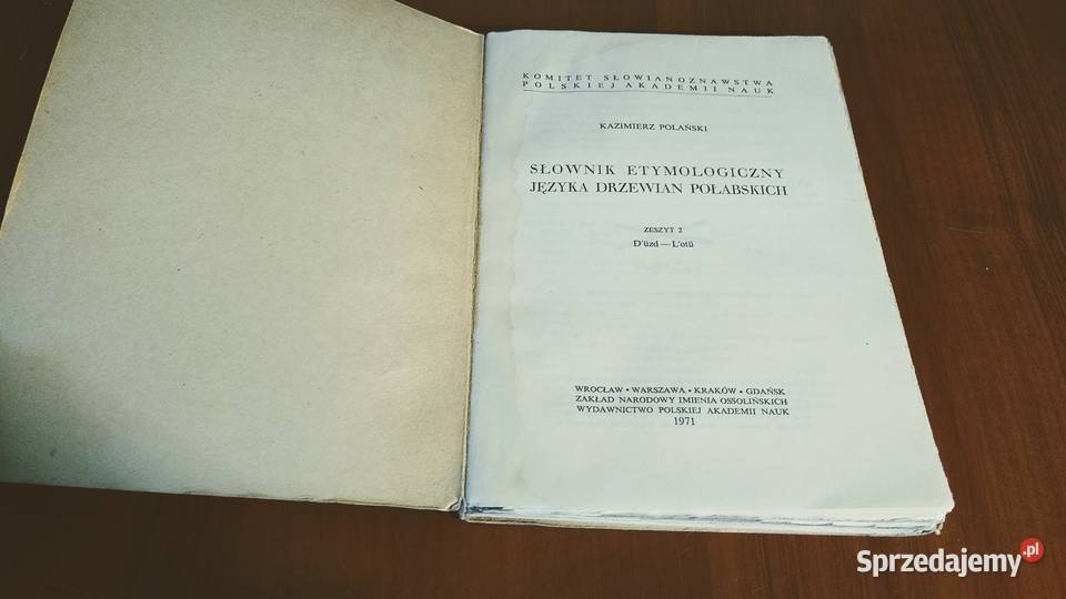 Słownik etymologiczny języka Drzewian połabskich miękka Gdańsk sprzedam