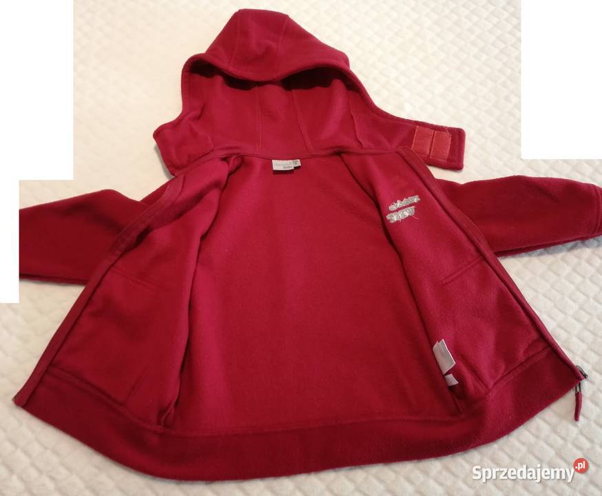 Bluza polarowa rozpinana ciepła z kapturem 116