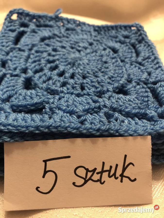 kwadrat babuni pled poduszka rękodzieło szydełko Zegrze