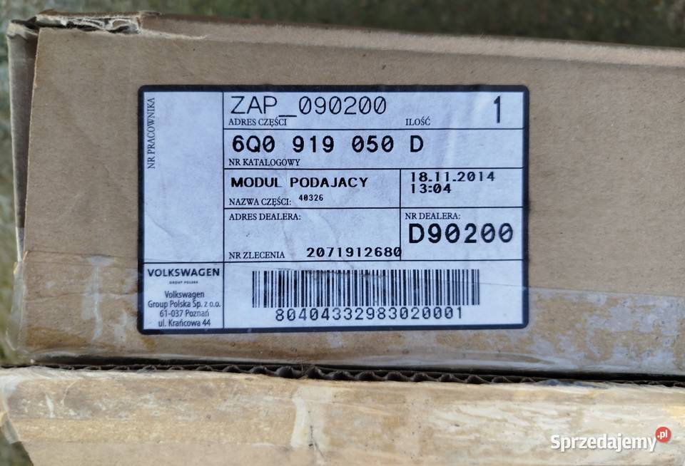 Pompa paliwa Skoda Fabia VW Polo 14TDI osobowe Łódź