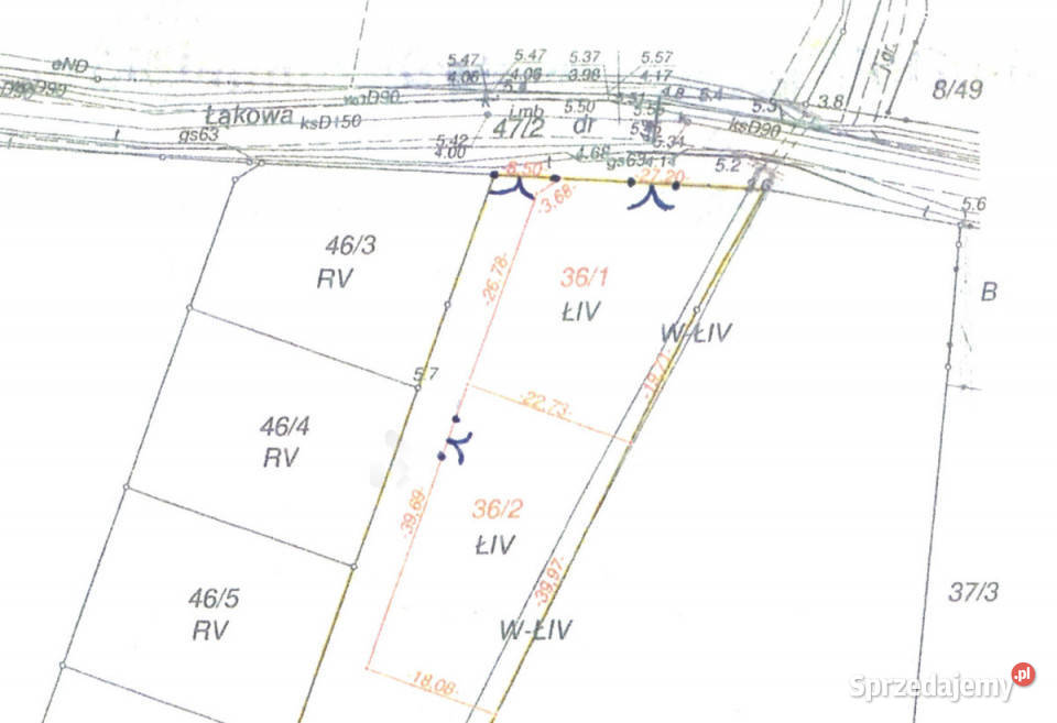 Działka 825m2 Parszczyce Łąkowa sprzedam