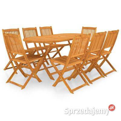 vidaXL 9cz zestaw składanych mebli ogrodowych sprzedam