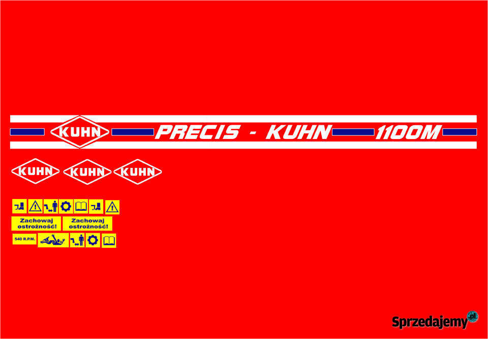 naklejki kuhn precis 1100 Rolnictwo kujawsko-pomorskie Jeżewo