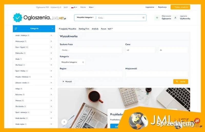 Skrypt serwisu ogłoszeniowego promocja Łódź