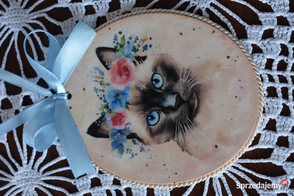 Ozdobna zawieszka decoupage mazowieckie