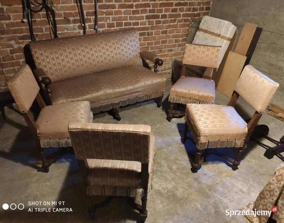 Kanapa krzesła komplet wypoczynkowy retro Lutomiersk