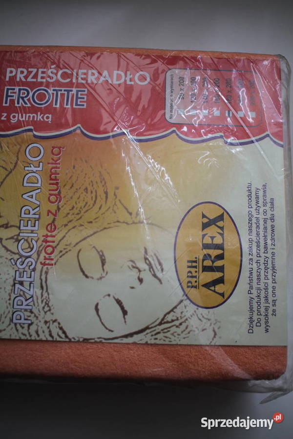 Pomarańczowe prześcieradło duże 180x200 frotte kujawsko-pomorskie Toruń