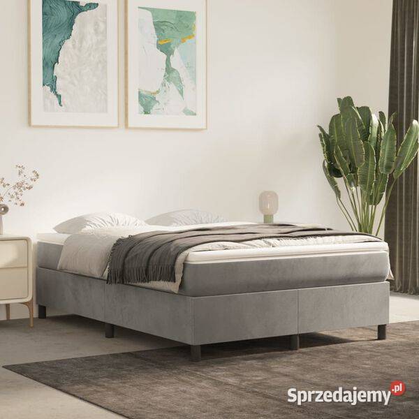 vidaXL Łóżko kontynentalne jasnoszaraSKU3121120 mazowieckie