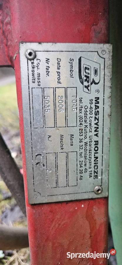 Opryskiwacz Bury P046 400L 12M Polowy Zawieszany świętokrzyskie Roztylice