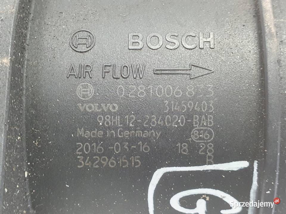 PRZEPŁYWOMIERZ Volvo XC60 24 D5 POWIETRZA Rudka