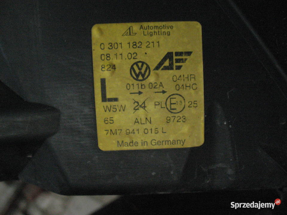 reflektor lampa przód vw sharan seat alhambra Lublin