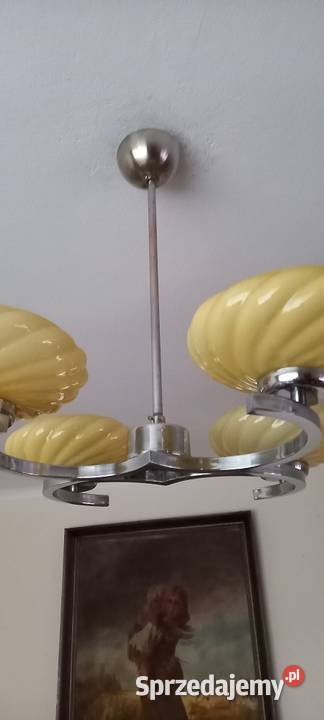 Czteroramienny żyrandol w stylu Art Deco Skierniewice