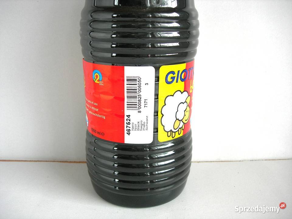 Farba plakatowa Giotto bebe Fila 1000ml czarna Artykuły szkolne