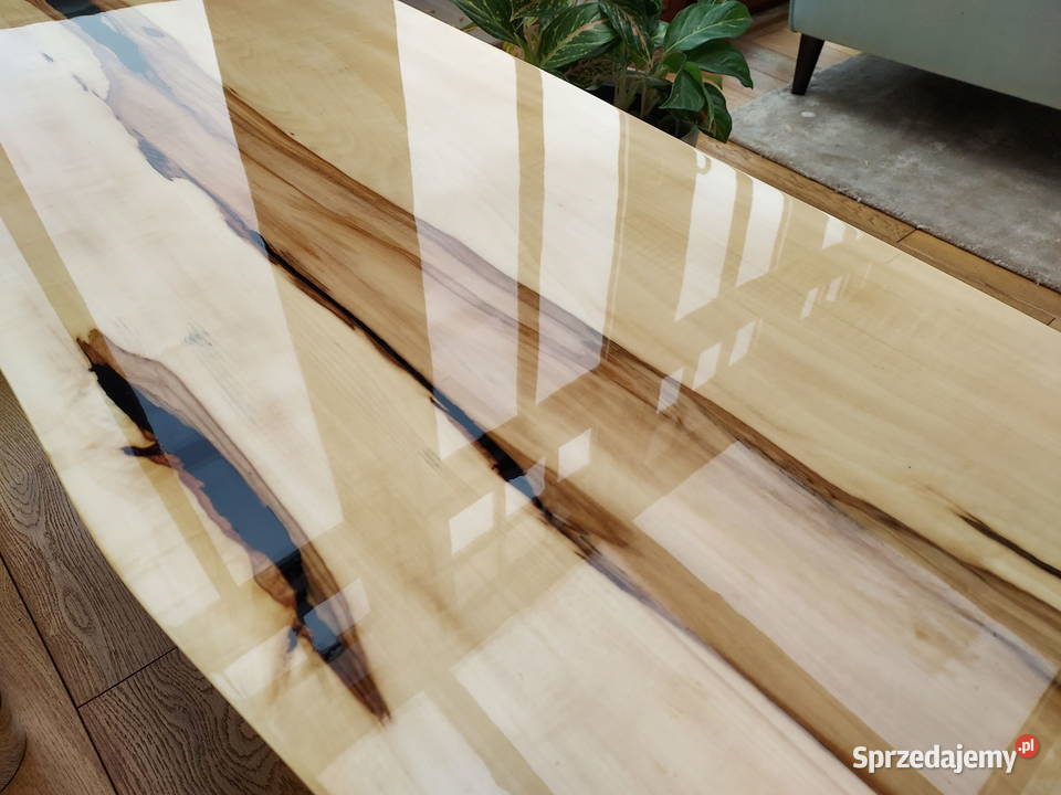 Stolik kawowy z plastra drewna glamour złoty Warszawa sprzedam