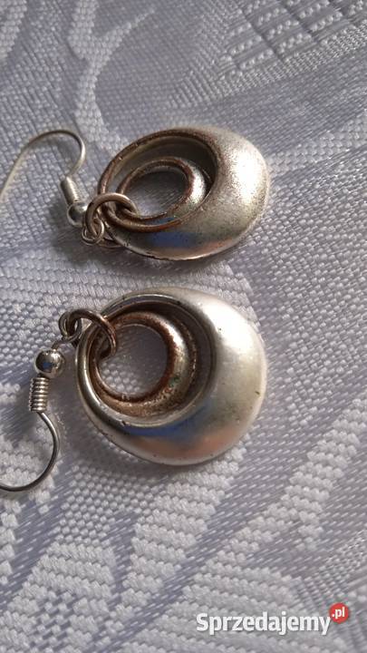 PARA POSREBRZANYCH PROSTYCH KOLCZYKÓW wielkopolskie Piła