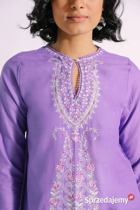Fioletowy komplet orientalny S 36 tunika spodnie Szczecin