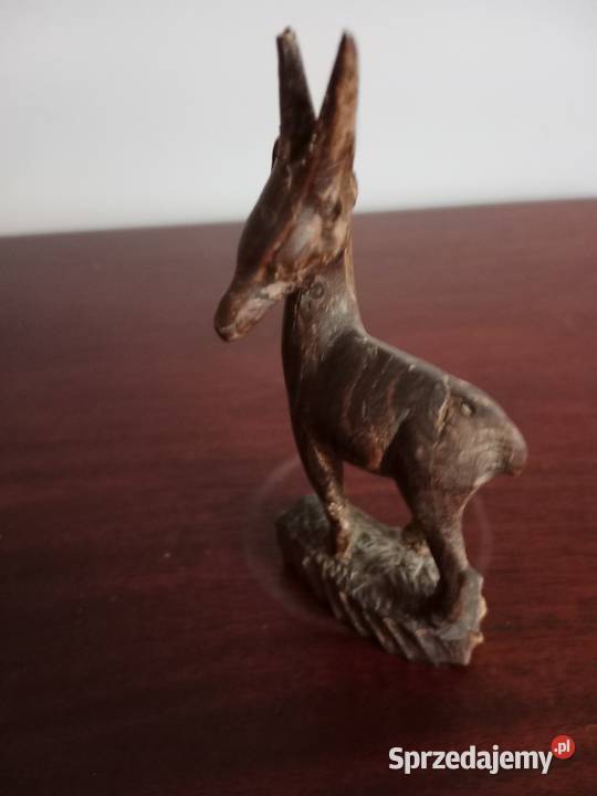 Antylopa drewniana figurka rzeźba